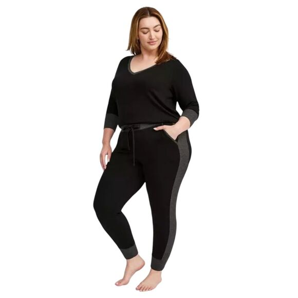 Torrid Super Soft Ribbed Inset Lounge Jogger Pants Size 3 3x - Picture 1 of 7